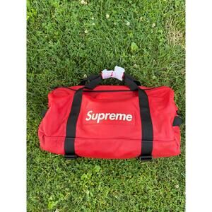 RARE NEW Supreme x Nike Duffle Bag Red Cowhide Leather